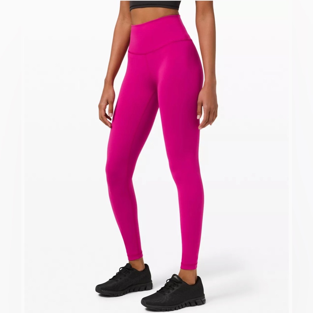 lululemon pink wunder train leggings